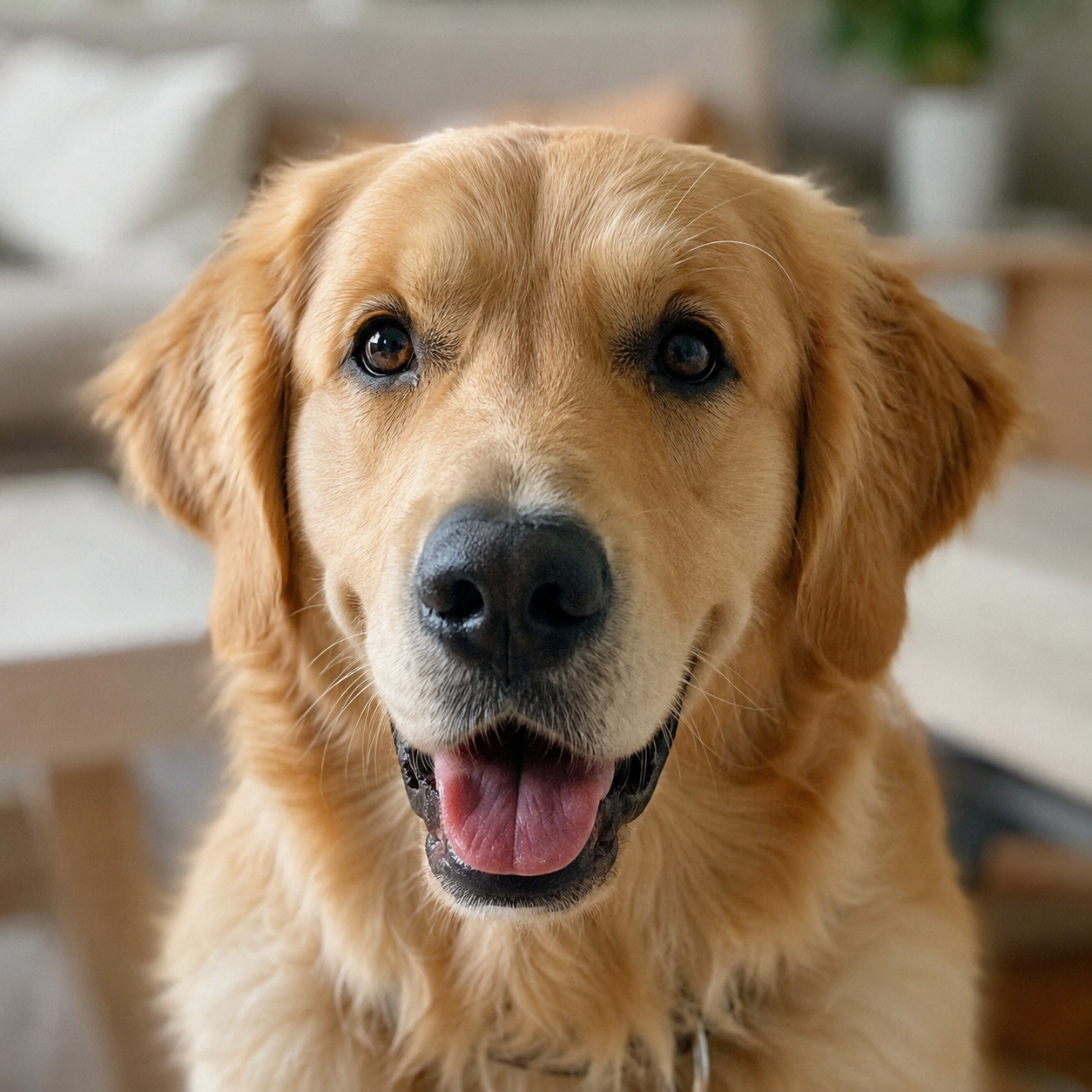 Happy golden retriever